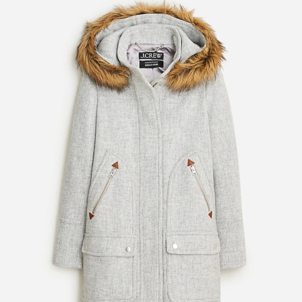 J Crew Wool Parka size 6P